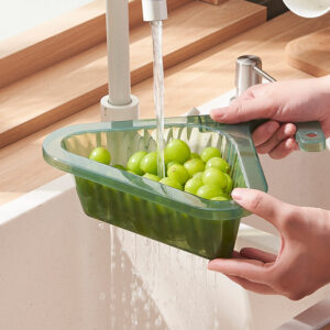 Expandable Triangular Drainage Basket, Fruit and Vegetable Basket