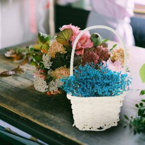 Mini White Storage Basket With Handle