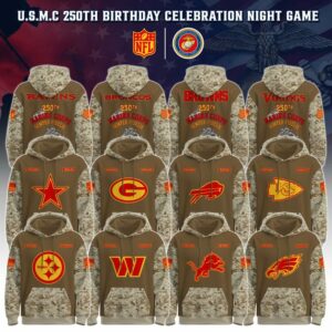 NFL-U.S.M.C 250th Birthday Hoodie Limited Edition