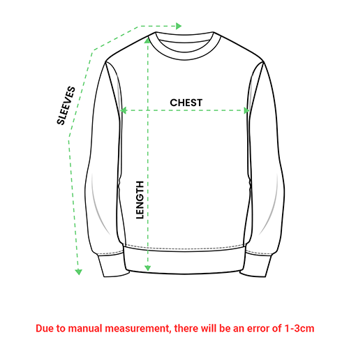 Streetwear Sweatshirt Size Chart