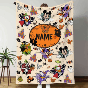 Personalized Mickey and Friends Halloween 2025 Blanket