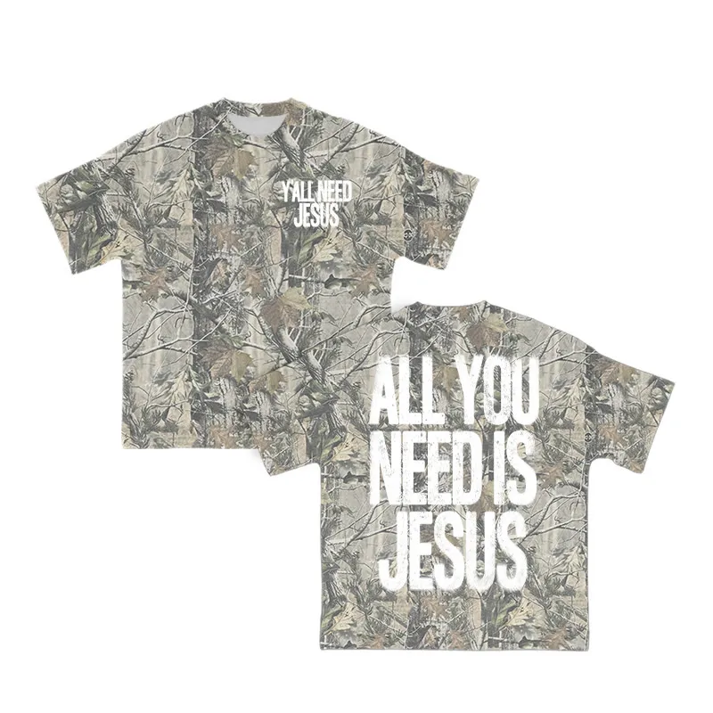 all you need is jesus camouflage t-shirt