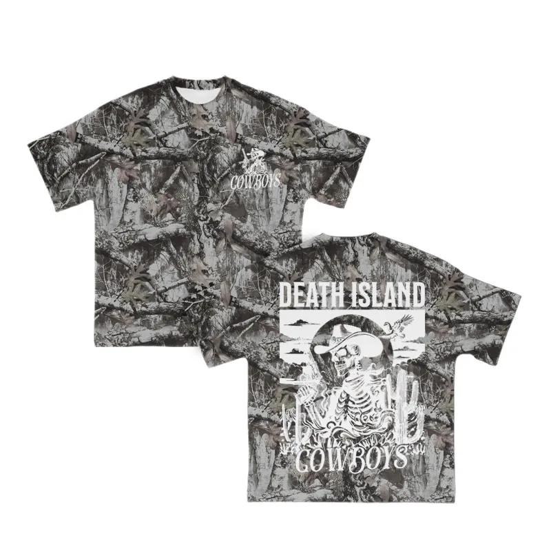 death island cowboys camouflage tee
