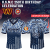Washington Redskins - U.S. Marine Corps 250th Anniversary V-neck Short Sleeve Jersey