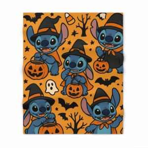 Spooky Stitch Halloween Throw Blanket