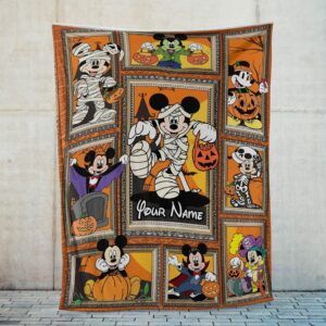 Personalized Disney Mickey Halloween Blanket
