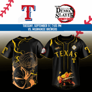 Texas Rangers _ Limited Edition Demon Slayer Jersey 2025