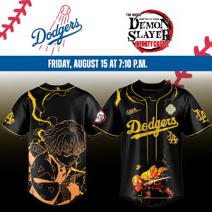 LA Dodgers _ Demon Slayer Agatsuma Zenitsu Jersey 2025