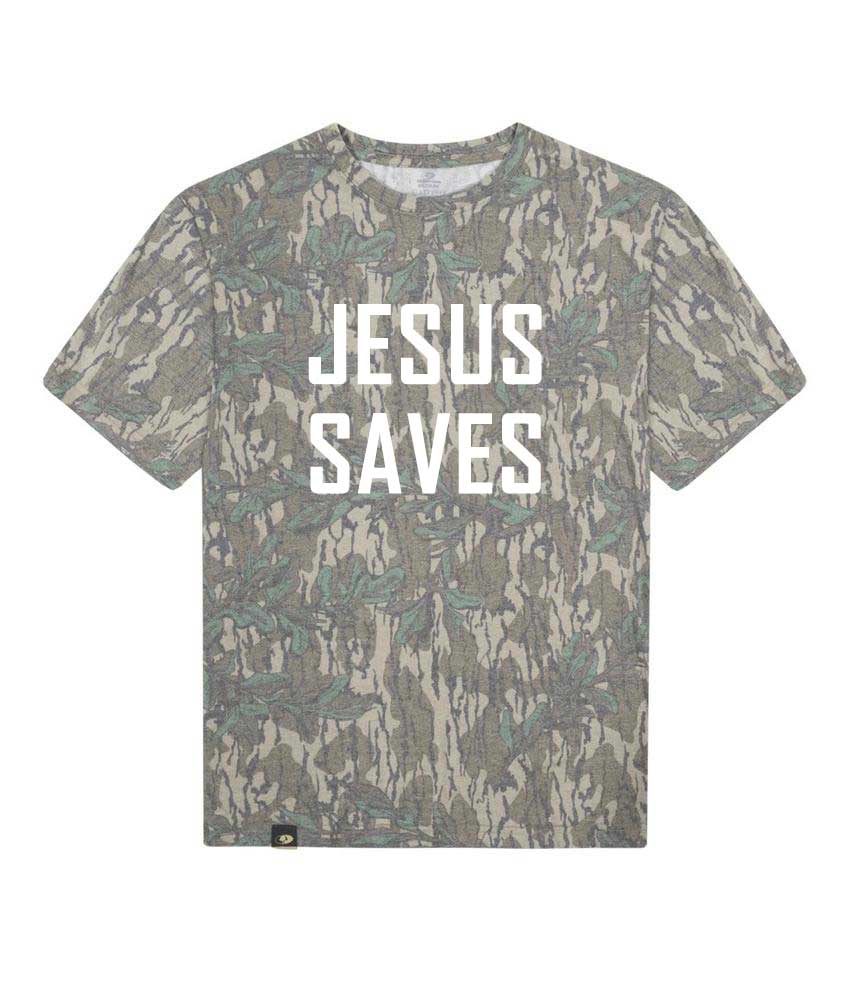 JESUS SAVES Camouflage T-shirt