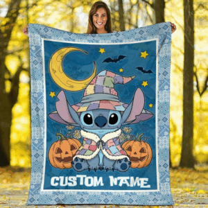 Custom Stitch Halloween Fleece Blanket