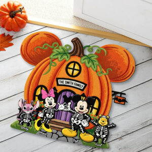 Pumpkin House Doormat - Personalized Halloween Gifts For Family