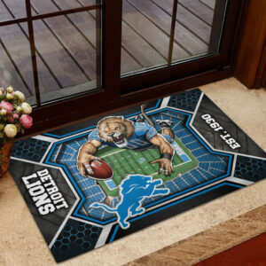 Detroit Lions Custom Doormat