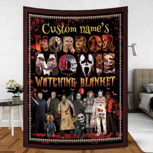 Custom Name Horror Watching Blanket