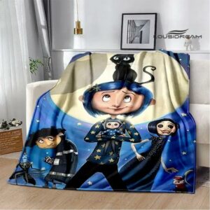 Coraline Cartoon Flannel Blanket