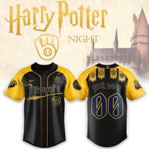 Milwaukee Brewers MLB x Harry Potter Night Limited Edition 2025 Jersey custom name & number