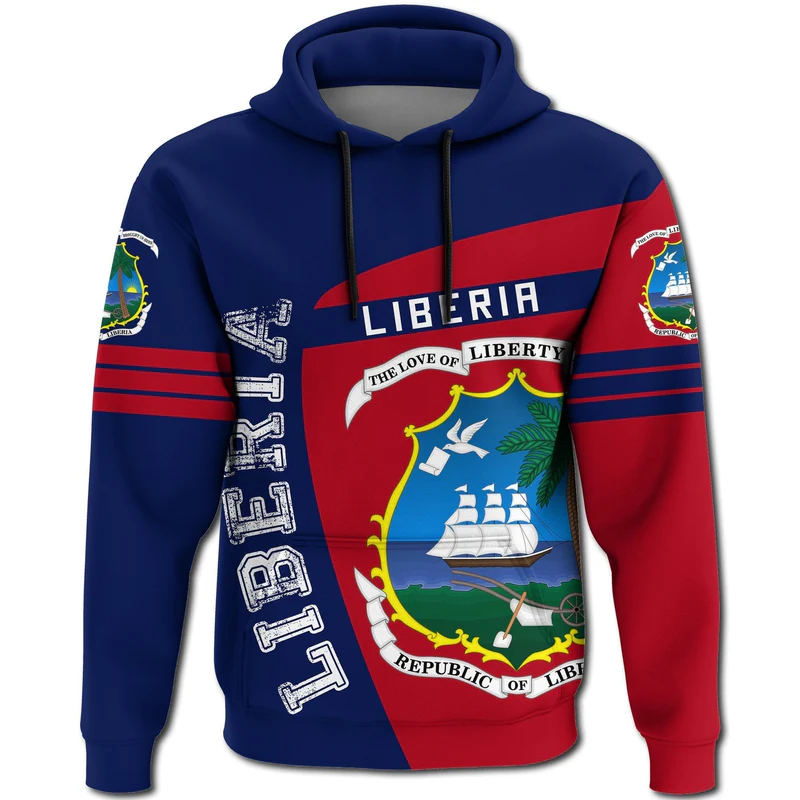 African Hoodie Liberia Hoodie Sport Premium
