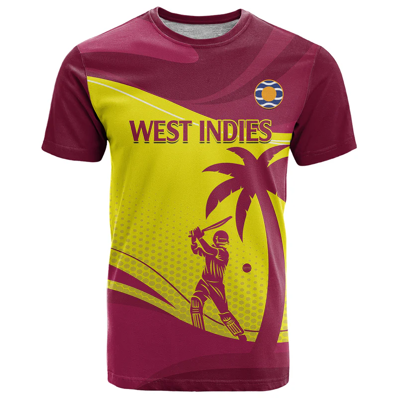 Custom West Indies Cricket T Shirt World Cup Go Windies