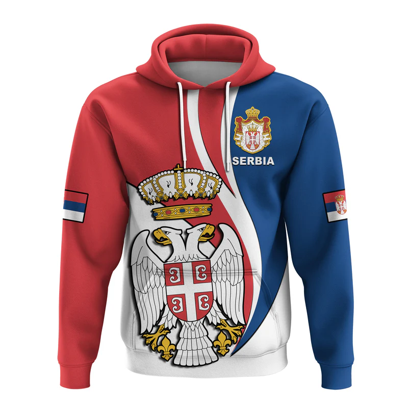 Custom Serbia Hoodie Happy Serbian Statehood Day With Coat Of Arms