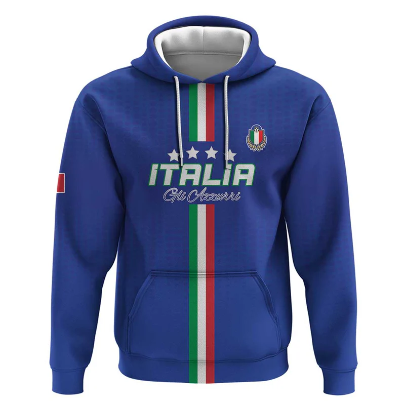 Custom Italy Football Hoodie Come On Gli Azzurri