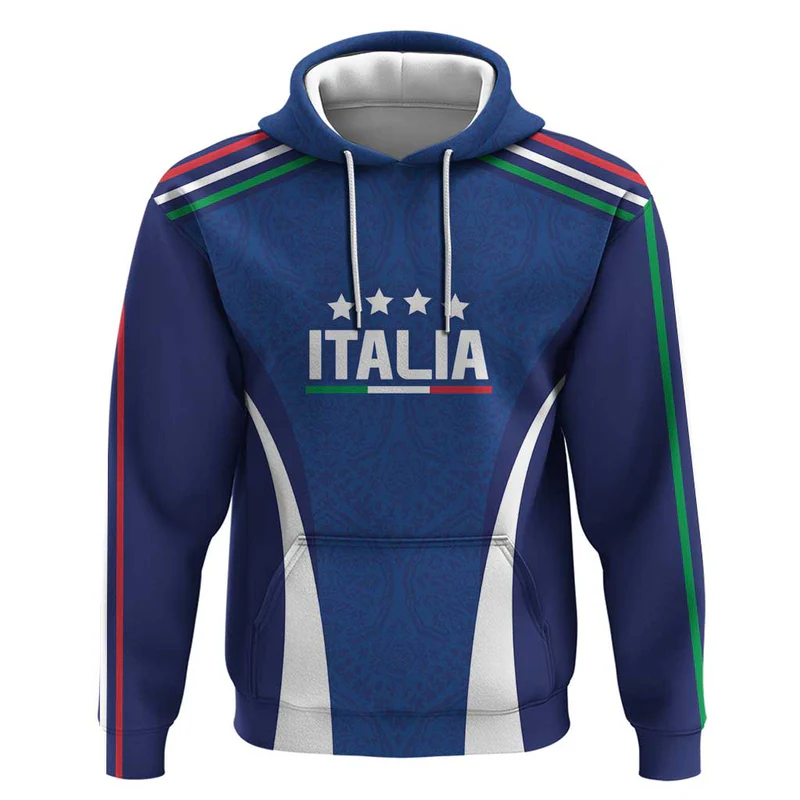 Italy Football Custom Hoodie Gli Azzurri – Renaissance Inspired