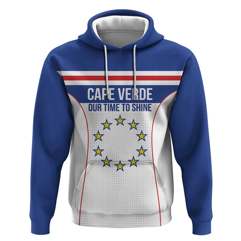 Custom Cape Verde Pride Hoodie Blue Sharks Rising