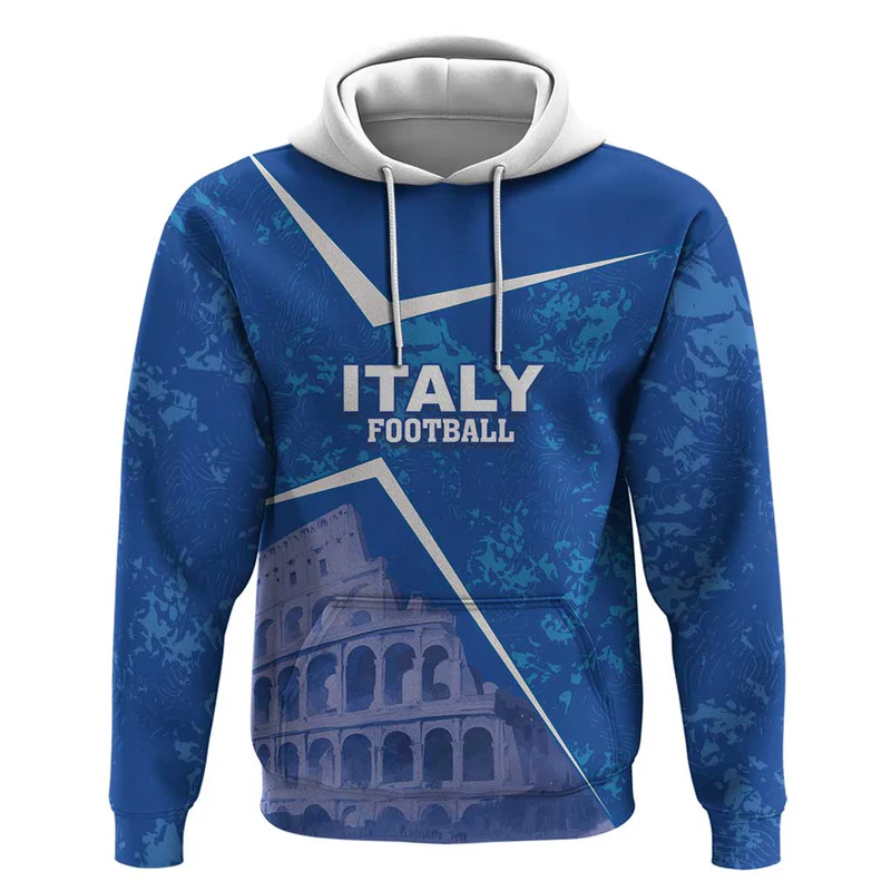 Custom Italy Football Hoodie With Colosseum