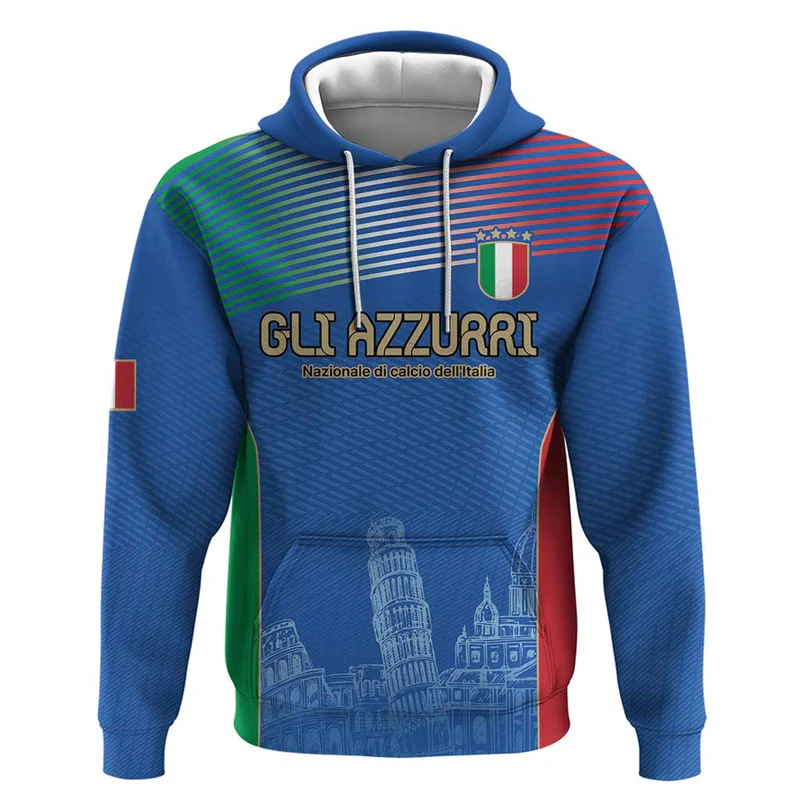 Custom Italy Football Hoodie Special Pisa Tower