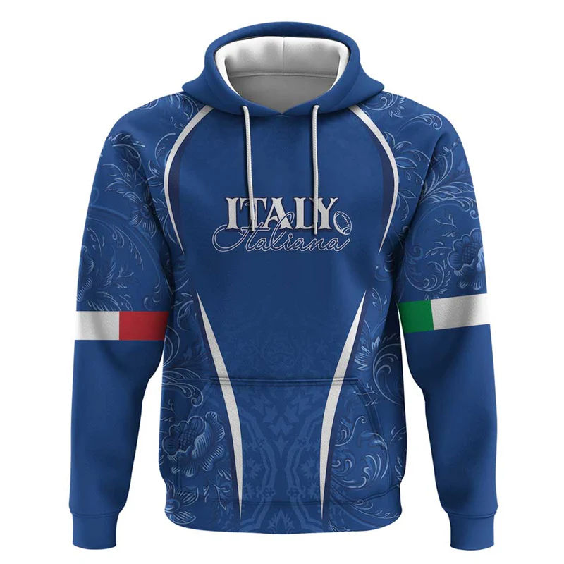 Italy Rugby Personalized Hoodie Azzurro Savoia – Renaissance Inspired
