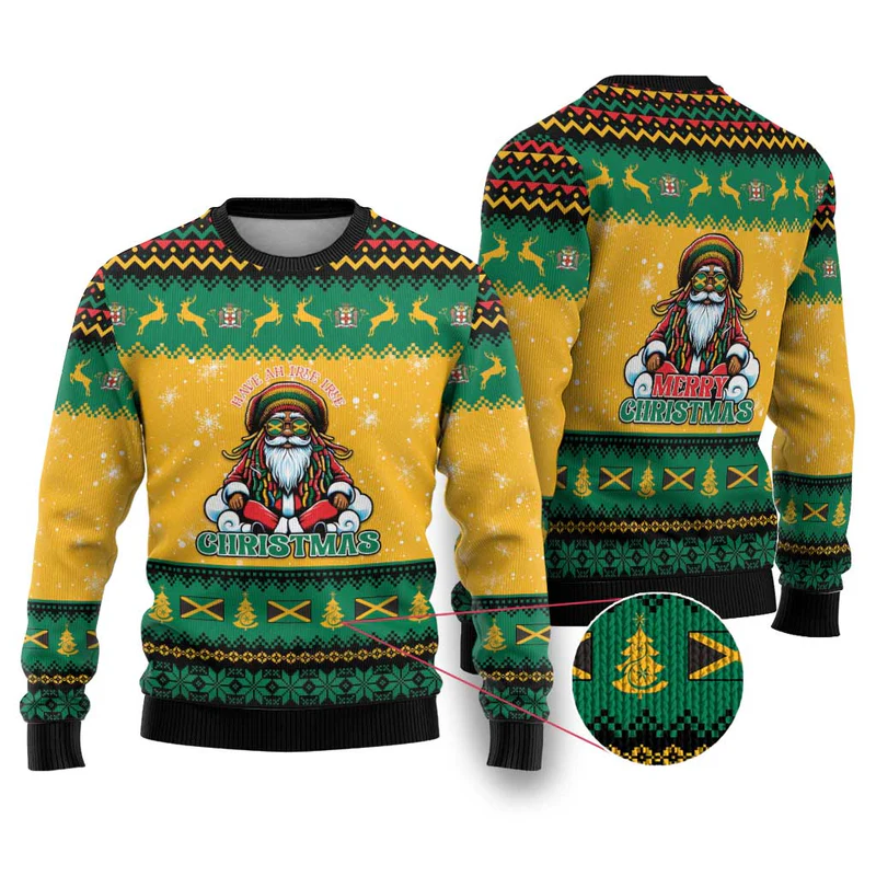 Jamaica Christmas Ugly Christmas Sweater Have Ah Irie Irie Christmas