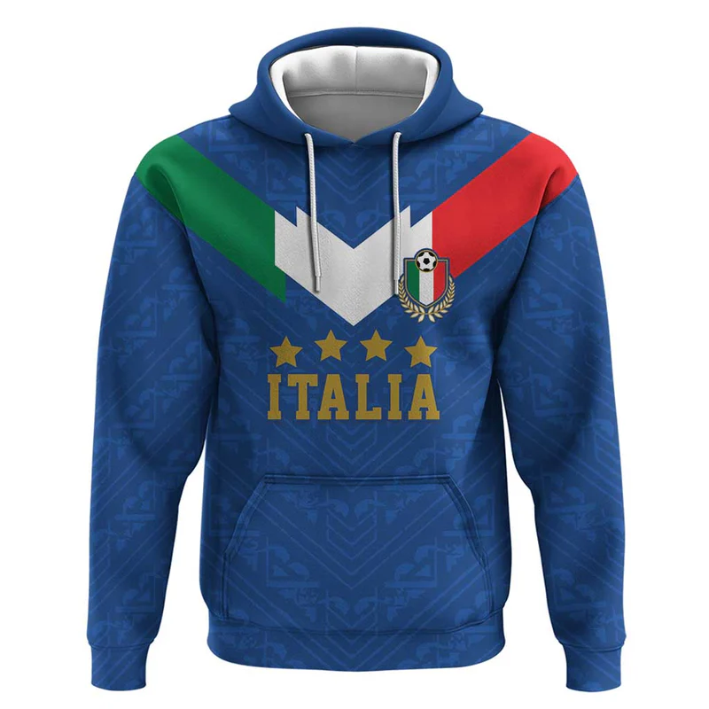 Custom Italy Football Hoodie Come On Gli Azzurri