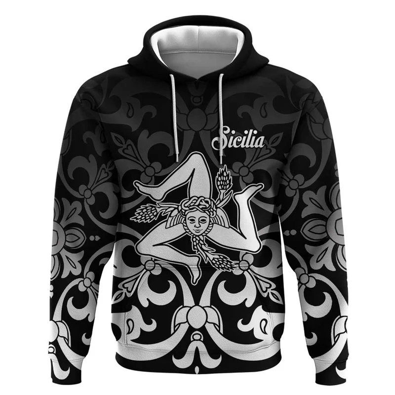 Personalized Italy Trinacria Sicily Hoodie