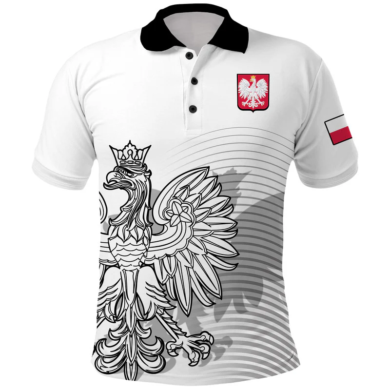 Custom Poland Football Eagles Polo Shirt Sporty Style