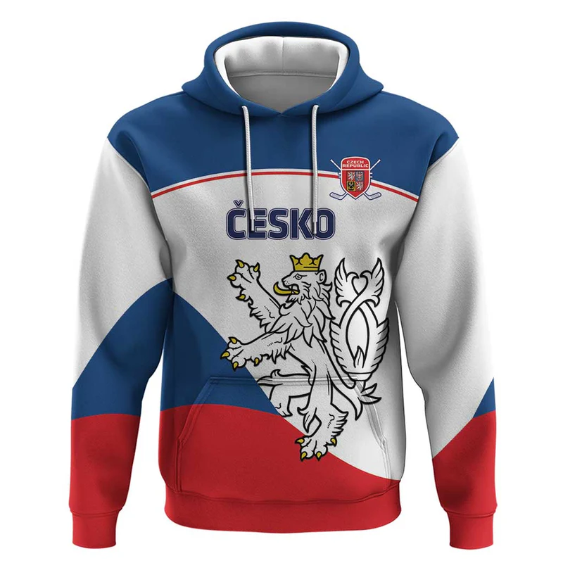 Custom Czech Republic Hockey Hoodie Go Czechia