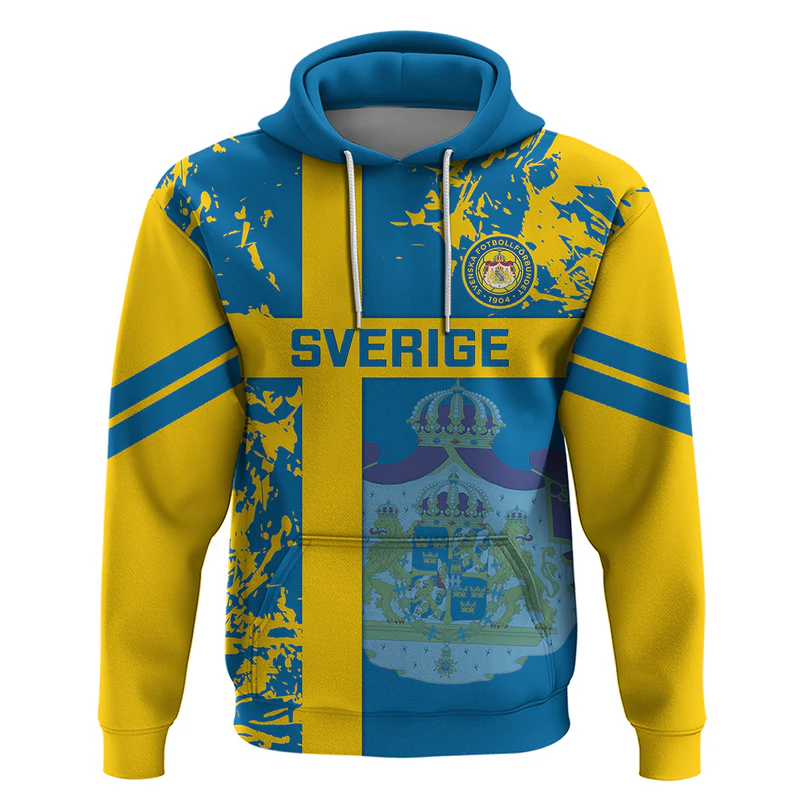 Custom Sweden Football Hoodie Come On Sverige World Cup