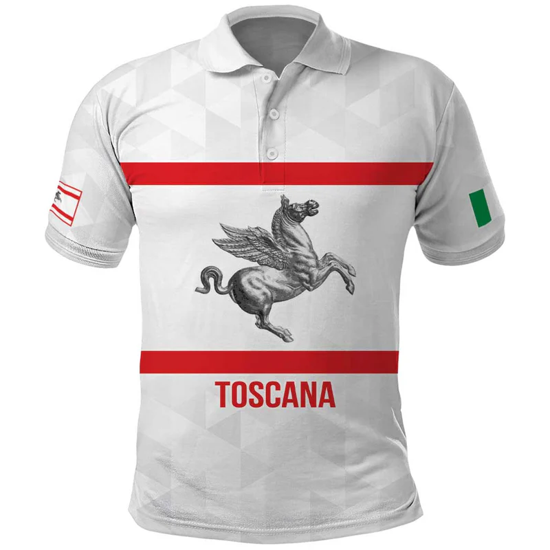 Personalized Italy Tuscany Pegasus Rampant Polo Shirt Inspiration Flags Style