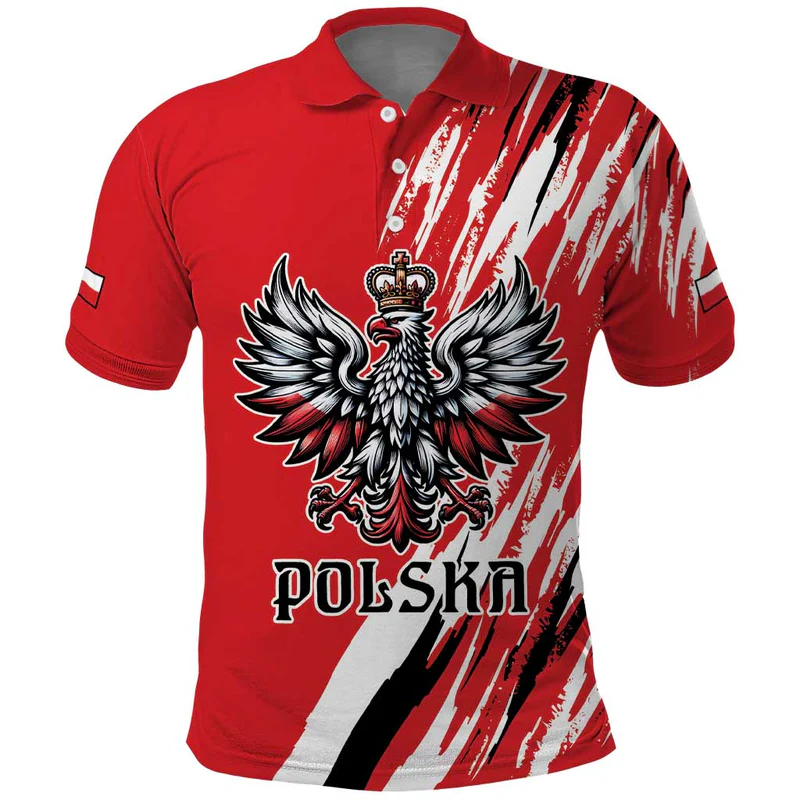 Poland National Flag Day Personalized Polo Shirt Polsk Eagle Simple Style