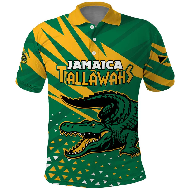 Custom Jamaica Cricket Tallawahs Polo Shirt Fi Wi Tallawahs Champions