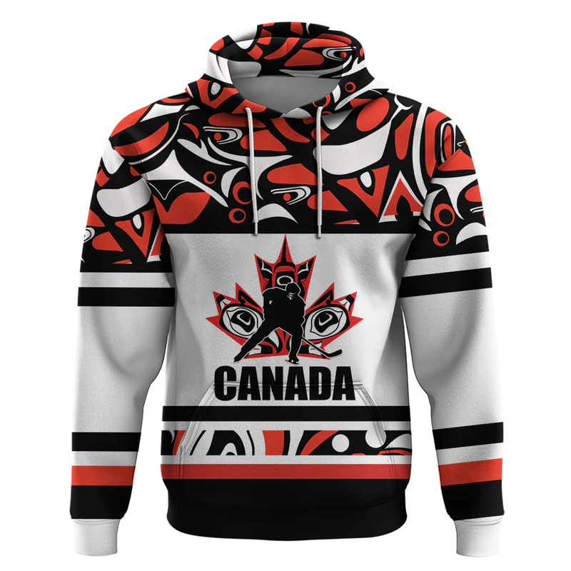 Canada Hockey Hoodie Haida Maple Leaf