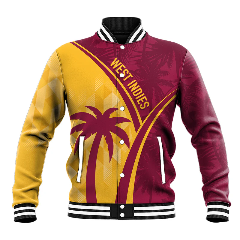 West Indies Cricket World Cup Baseball Jacket Tropical Style