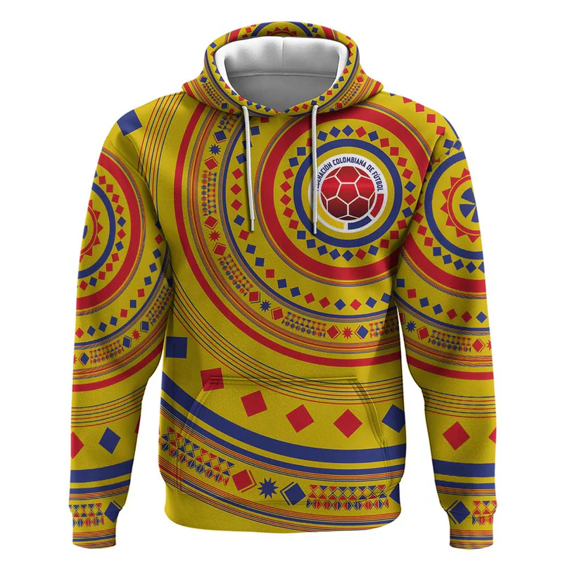 Custom Colombia Football Hoodie Sporty Vueltiao Hat