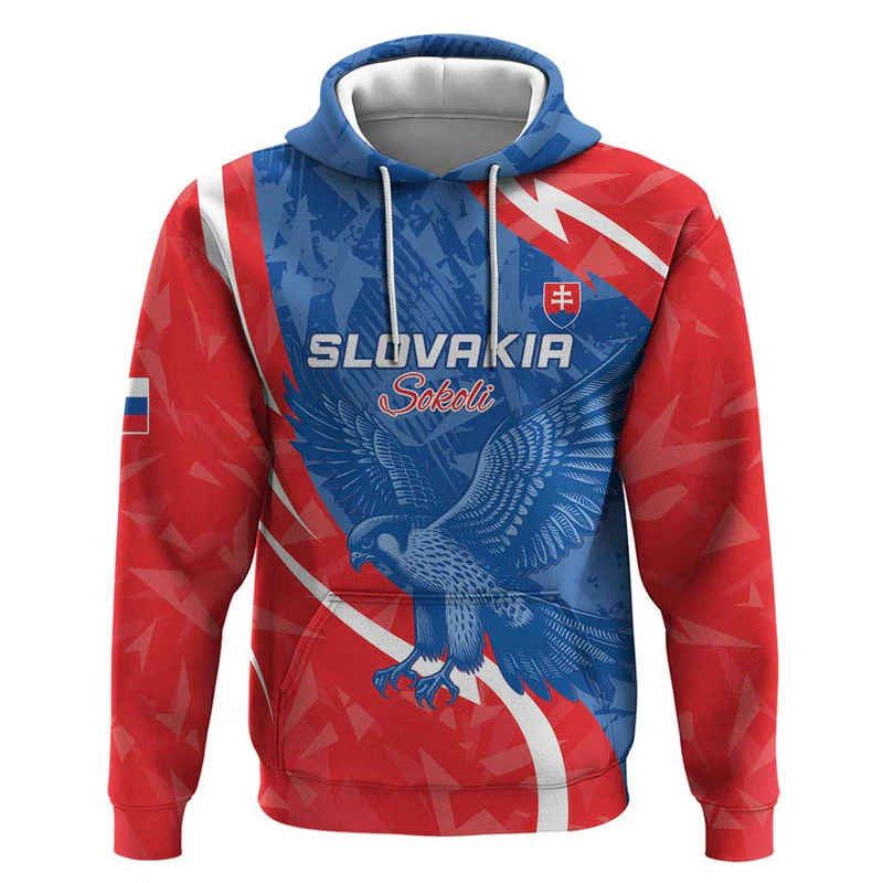 Custom Slovakia Football Hoodie Come On Sokoli