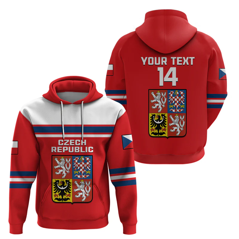 Custom Czech Republic Hockey Sporty Style Hoodie