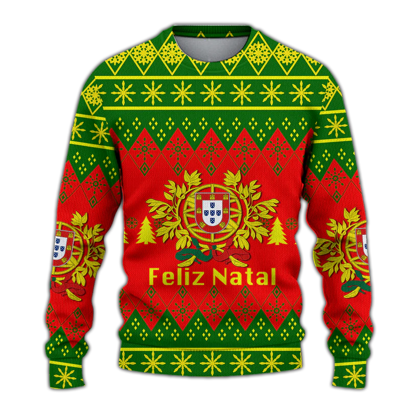 Portugal Christmas Feliz Natal Ugly Pattern Sweatshirt