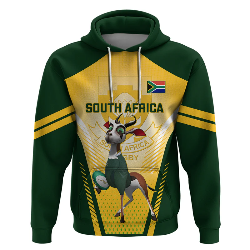 South Africa Rugby Hoodie World Cup Springboks Mascot