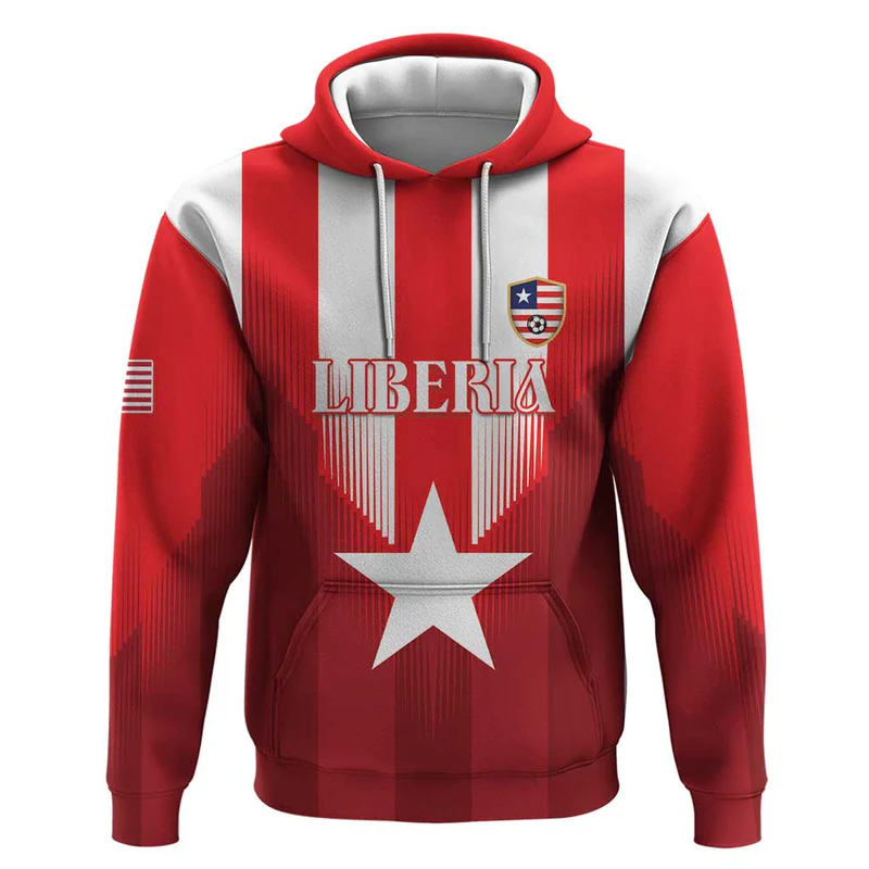 Custom Liberia Football Hoodie Lone Stars Go Champion