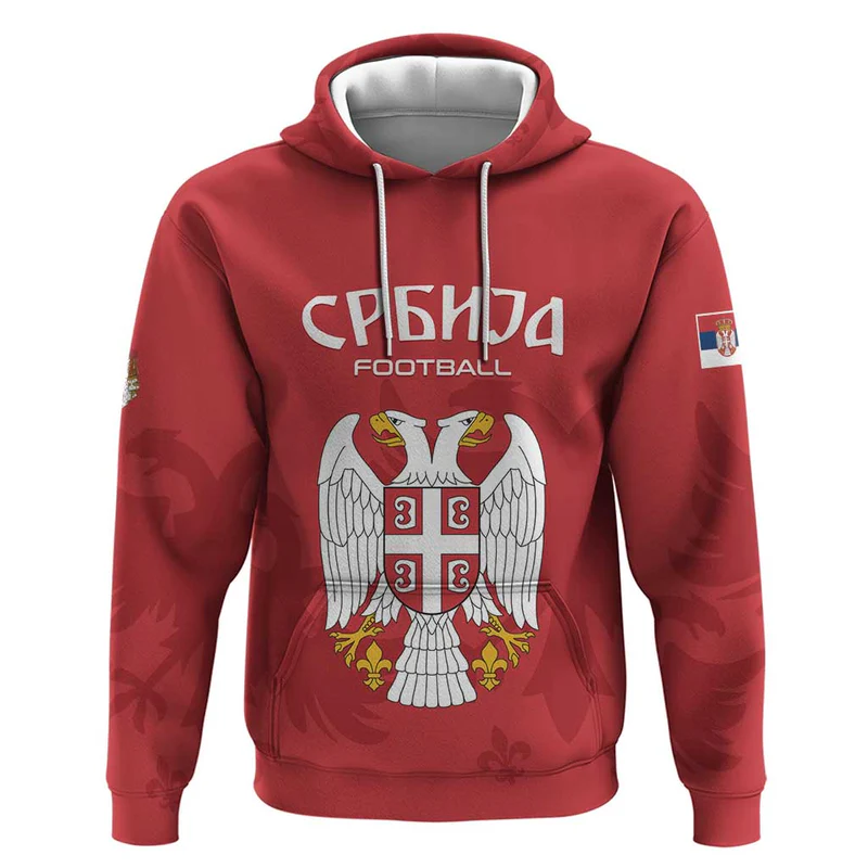 Custom Serbia Football Hoodie Srbija Go Champions