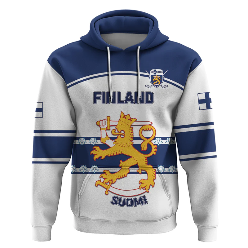 Custom Finland Hockey Hoodie Go Suomi