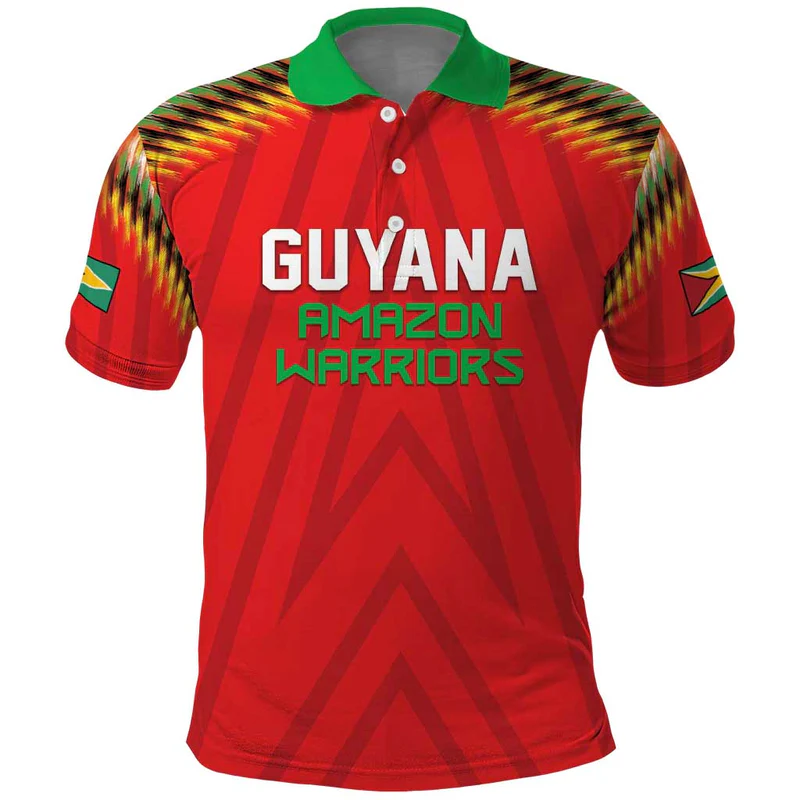 Custom Guyana Cricket Polo Shirt Go Amazon Warriors