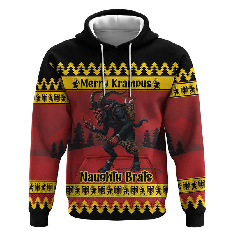 Merry Krampus Germany Hoodie Frohe Weihnachten