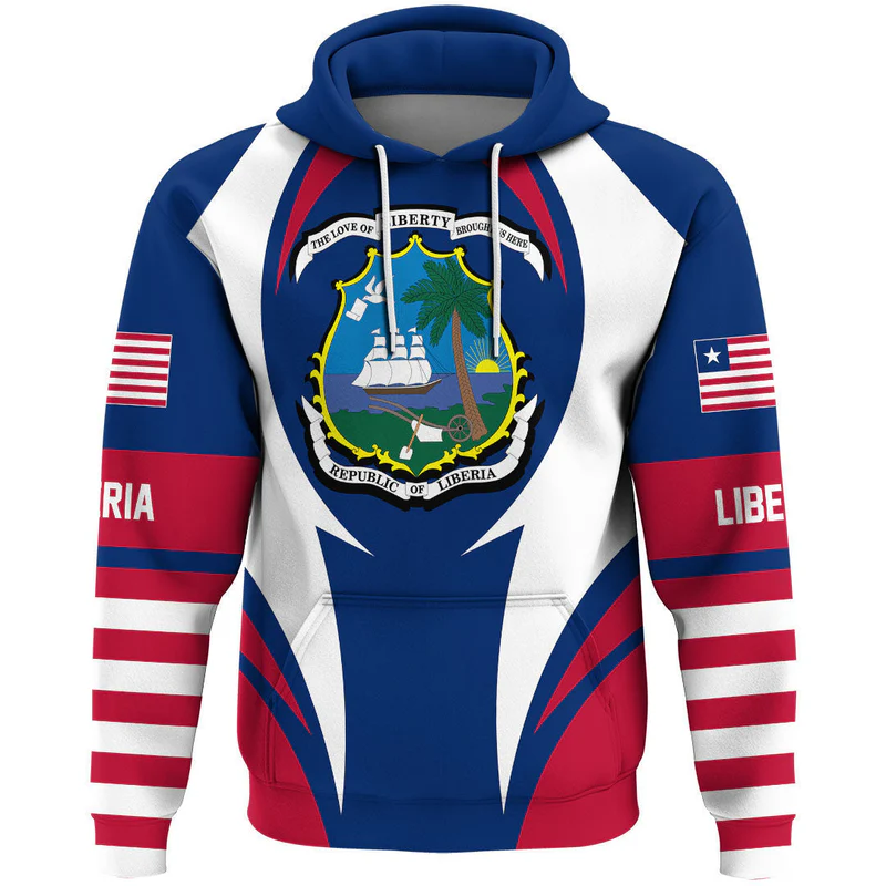 Liberia Hoodie Action Flag